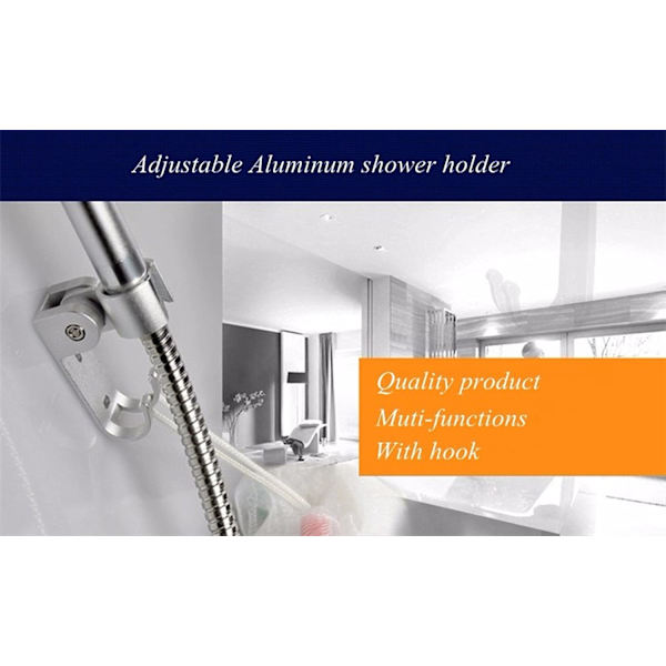 Roterende bruseholder skinnende aluminium DIY marmor stærk bruser