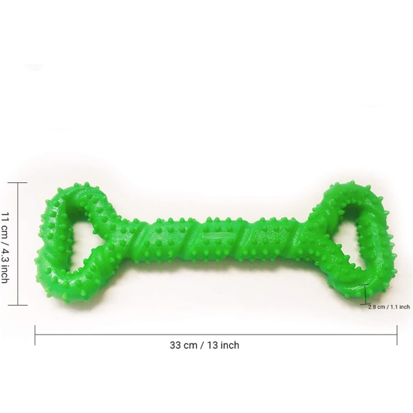 Tug-of-war-leksak för hundar, 33 cm, tuggben i gummi, hundben