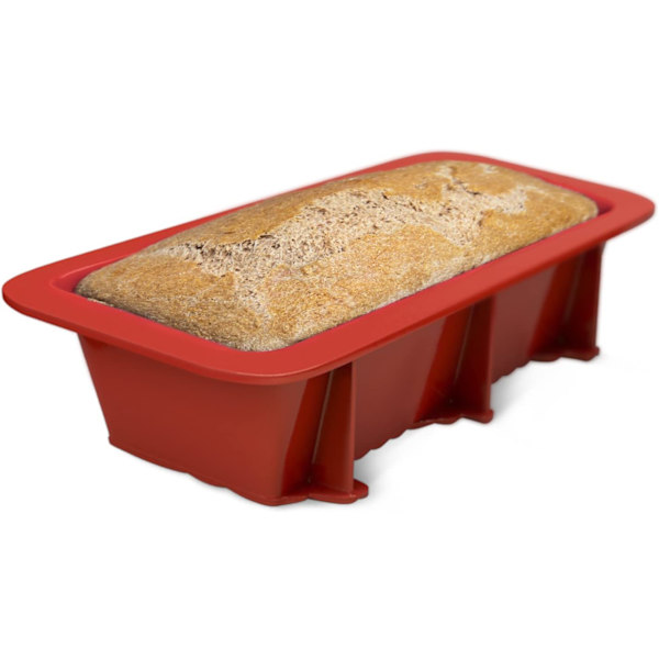 Bröd och limpform set om 2 röd, non-stick, kommersiell kvalitet