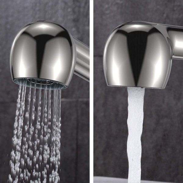 Borstad silver G1/2 handduschkran köksduschhuvud spray