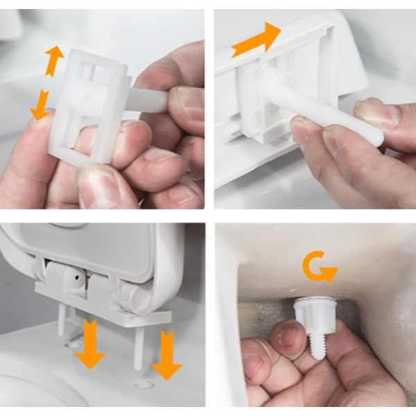 Toalettsete Reparasjonssett 1 Par Erstatningsplast Hengselbolter S