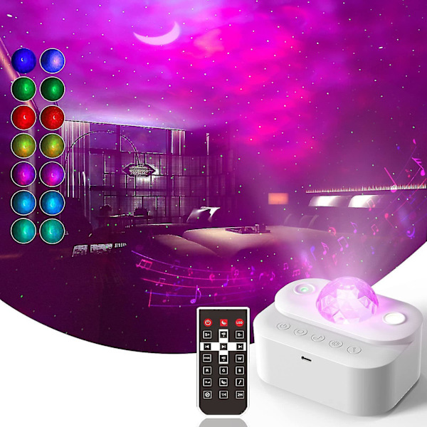 Projektorlys for soverom med nebula, stjernenattlys projektor