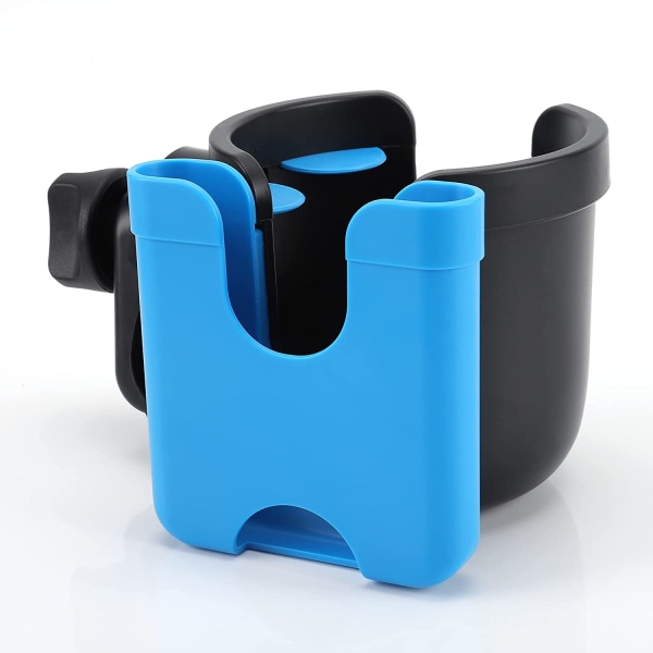 himmelsblå mugghållare för barnvagn med telefonhållare, cykelmugghållare,