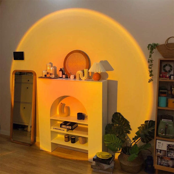 Solnedgangsprojektorlys, Solnedgangslys Projektion, Solnedgangslys, R