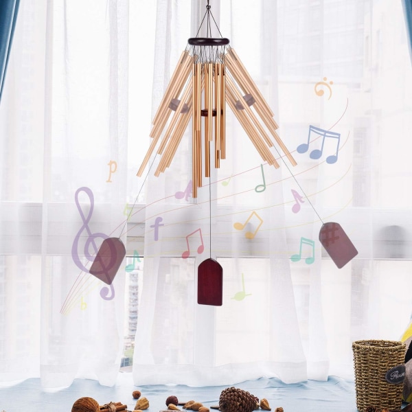 Udendørs Wind Chime, 8 aluminiumsrør Wind Chime, Windmill Tree De