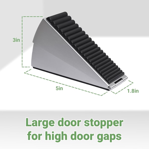 Stor Dørstopper - Metal Dørkile, Høj Dørstopper, Gummifjeder