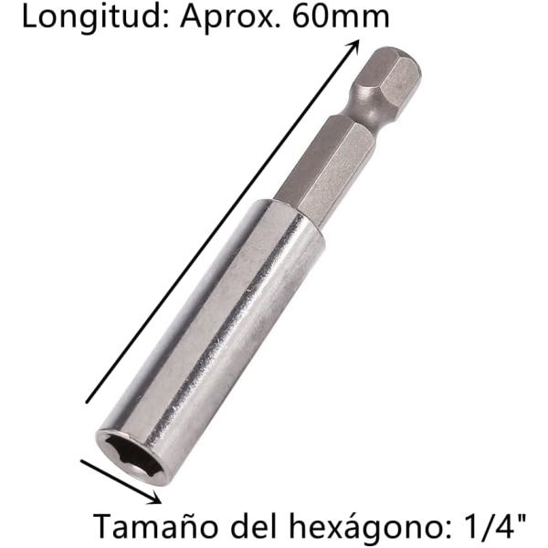 10 stk Magnetisk sekskantforlenger pipenøkkel 1/4" adapter f