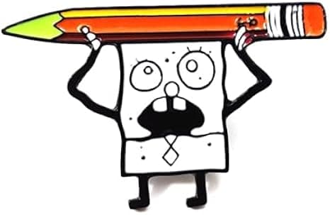 2PCS Squarepants-emalipinni, pidä kynäpinniä