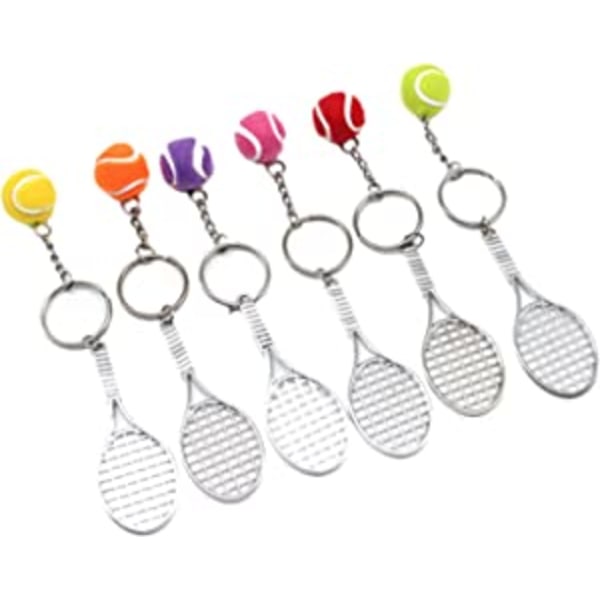 6 kpl avaimenperät, tennismailan avaimenperä, avaimenperän pikalukitus De  cc20 | Fyndiq