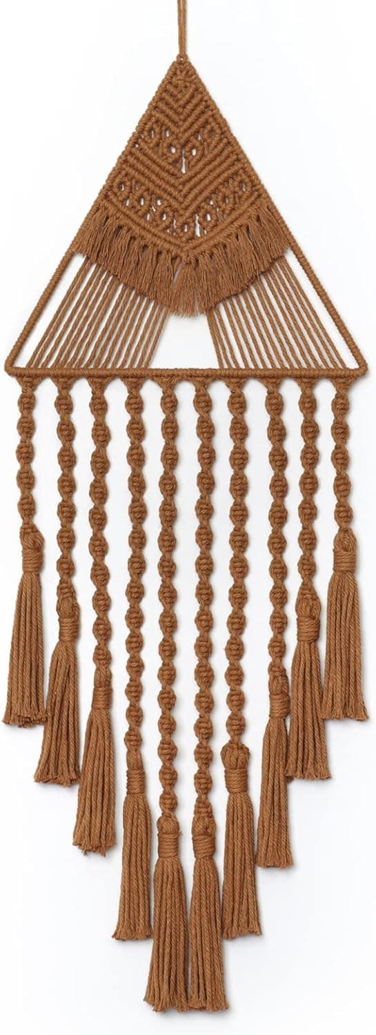 Macrame Väggbonad Drömfångare Triangel Frans Geo