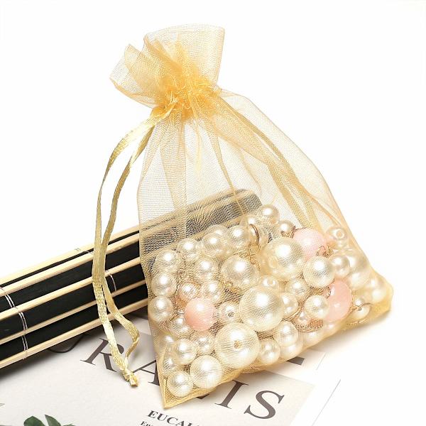 100 kpl 3,9x6''(10x15cm) Organza lahjapusseja, Kiristysnauha Pussit Je