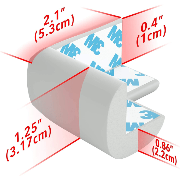 Hjørnebeskytter for baby - Babysikre hjørner og kanter, forhåndstapede