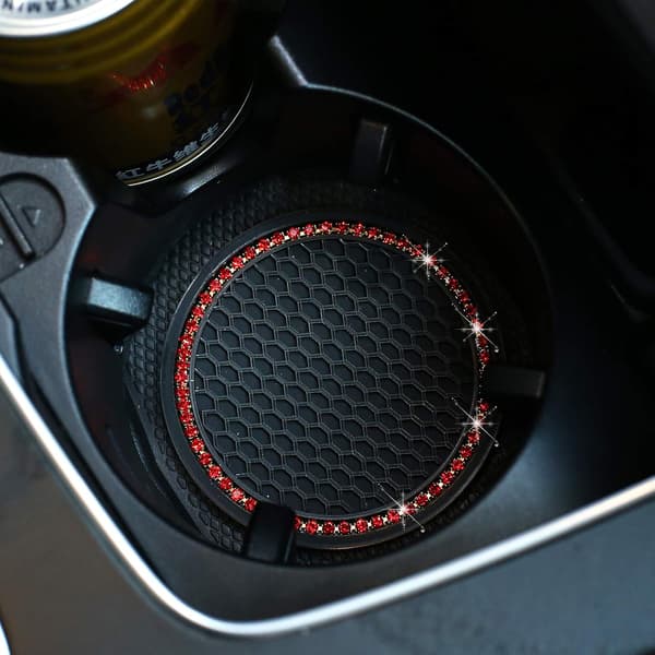 Sett med 2 Bling Car Black-R-Coasters, Drink Cup Holder Coaster, U