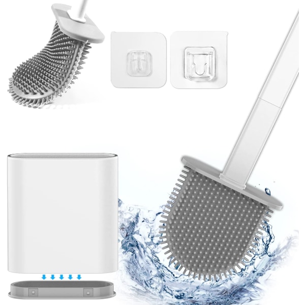 Silikon Flex Toalettbørste, Toalettrengjøringssystem, Veggtoil