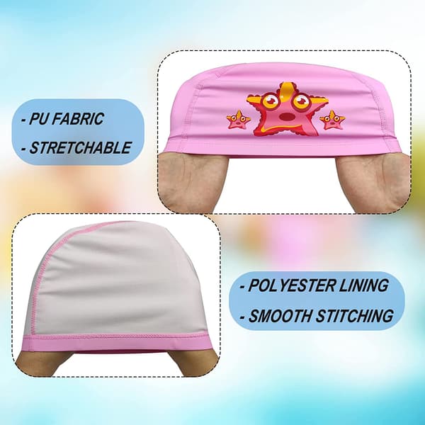 Pink Starfish Børnebadehætte - Vandtæt Badehætte til Børn,
