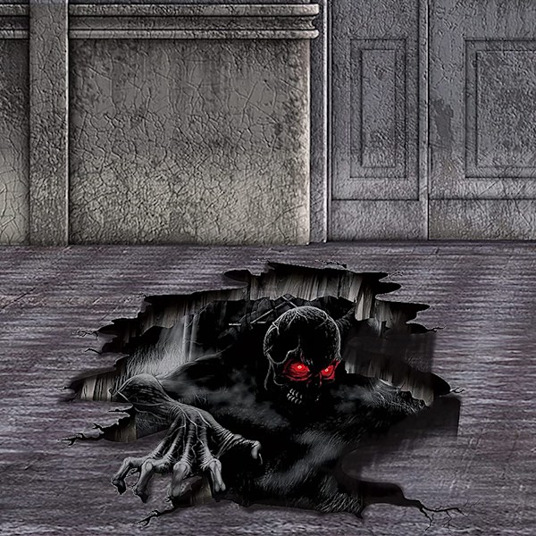 Halloween-lattiatarrat Pelottavat 3D-haamu Lattia- ja Seinätarrat, Haamu