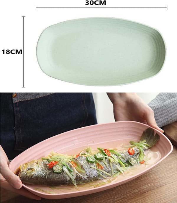 Plasttallrikar, Julplattor, Set med 4, Återanvändbara tallrikar för