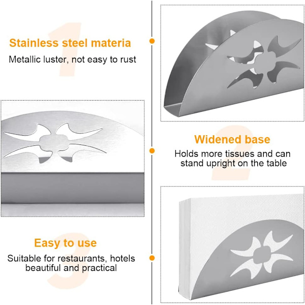 2 stk. vifteformede servietholder hule tissue dispenser papir serviet