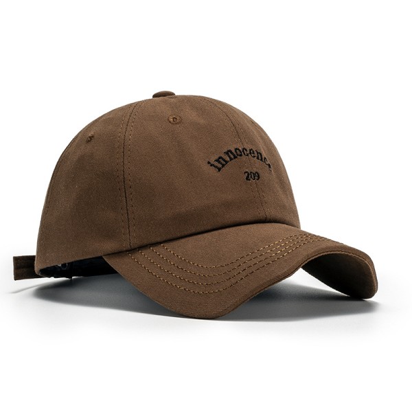 Utomhus Fashion Herr Peaked Cap Mjuk Topp Böjd Brätte Studen E