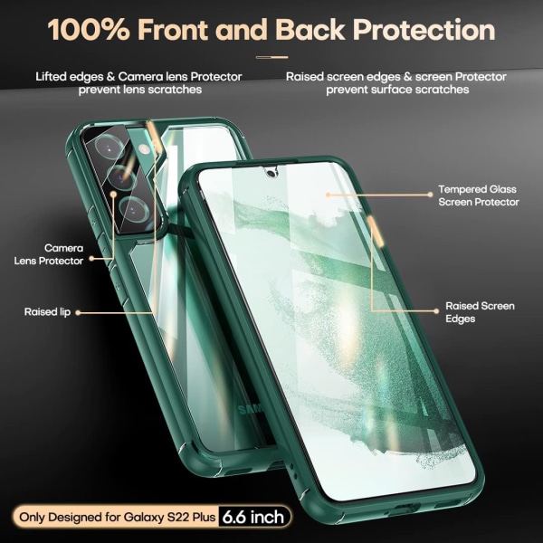 [5 in 1] Iskunkestävä Suunniteltu Samsung Galaxy S22 Plus case 5G