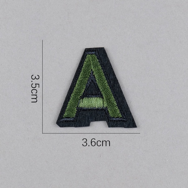 26 stk. Broderede Iron-on Patches Alfabet Patches Applikation A-Z