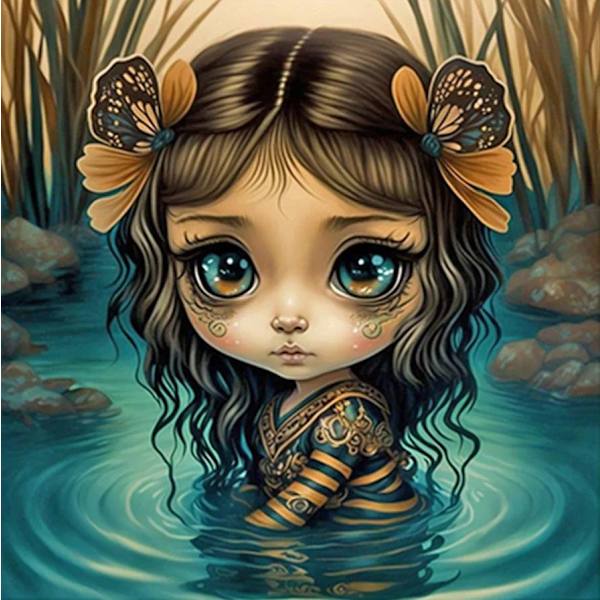 30x40cm 5D DIY Diamantmaleri Full,Série Cartoon Girl#P,DIY Dia