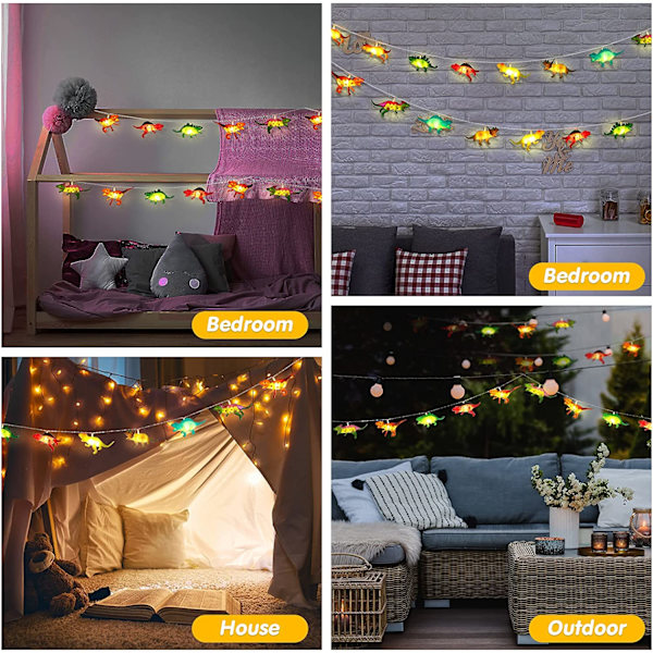 LED Dinosaur String Lights Boy Dinosaur Room Decoration Dino