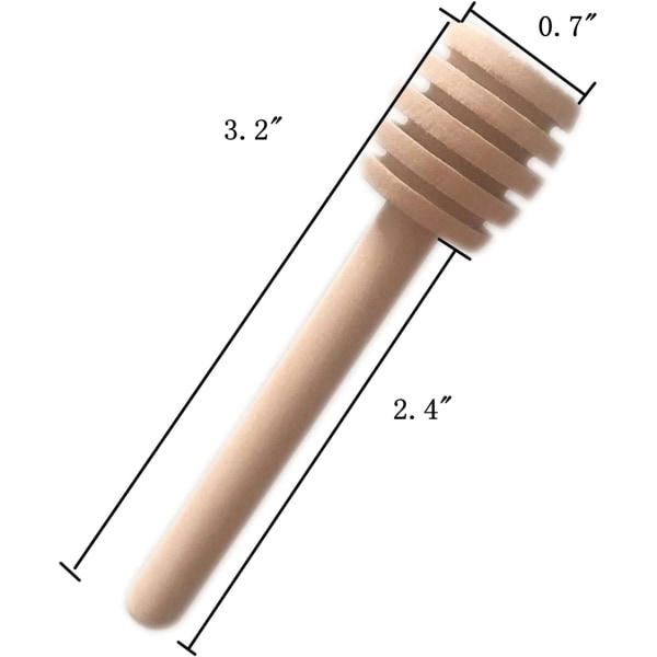 Mini trähonungsskedar för kök och matsal 8cm, träslipning