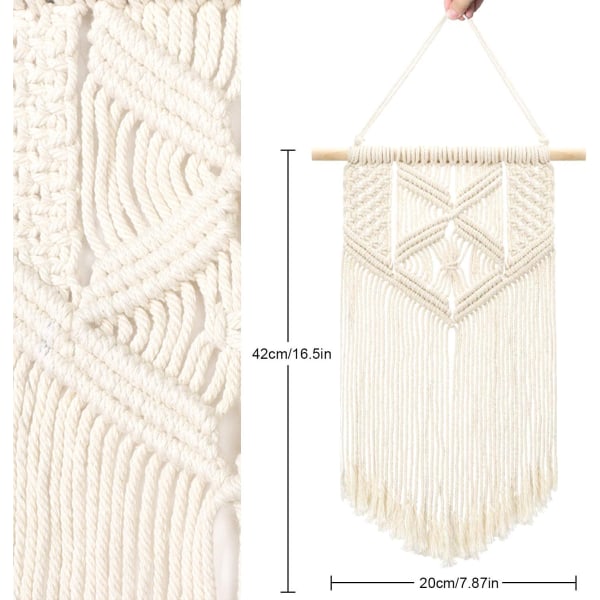 Macrame vægophæng, drømmefanger håndlavet bomuldsdrømmefanger