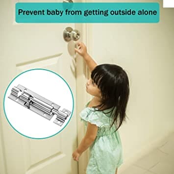 1 Pack Dörren Säkerhet Slide Latch Lås Cylinderbult Lås Slide Do