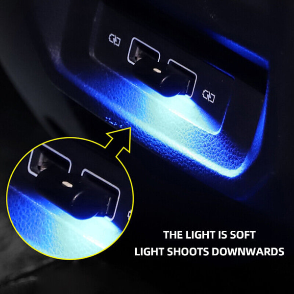1kpl Mini LED USB auton sisävalo Neon Atmosphere Ambient Lam