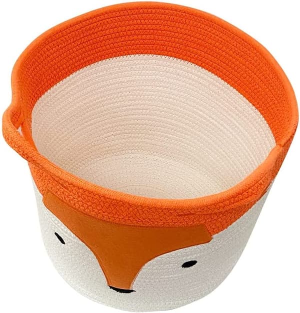 Bomullstvättkorg, Orange Fox hopfällbara förvaringskorgar
