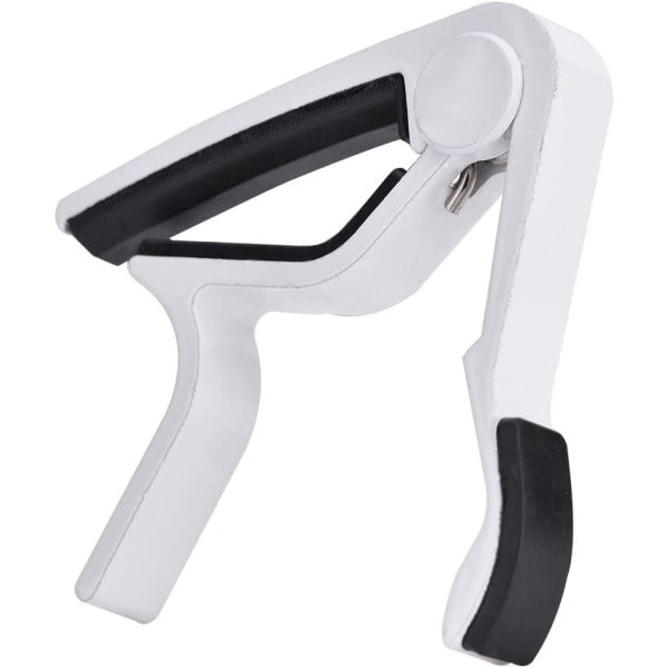 Acoustic guitar capo（white）, 8.3*8.8cm portable quick-change, sc