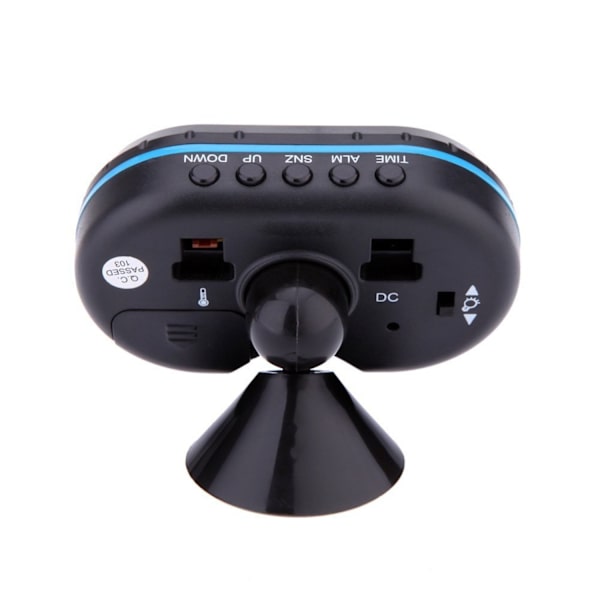 12V Bil Digital Termometer Voltmeter Klocka Alarm Monitor, Klocka