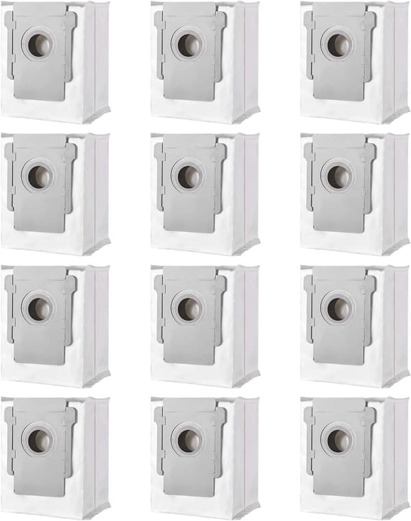 12-pakning med utskiftbare poser som er kompatible med iRobot i7 i7+ / i7 Plus E5 E6