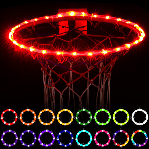 Basketball Light Up Hoop Net, Skift farver med fjernbetjening, Heavy Du
