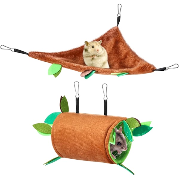 2 små hängmattor för smådjur, hamsterhängmattor, djungelhängmattor,