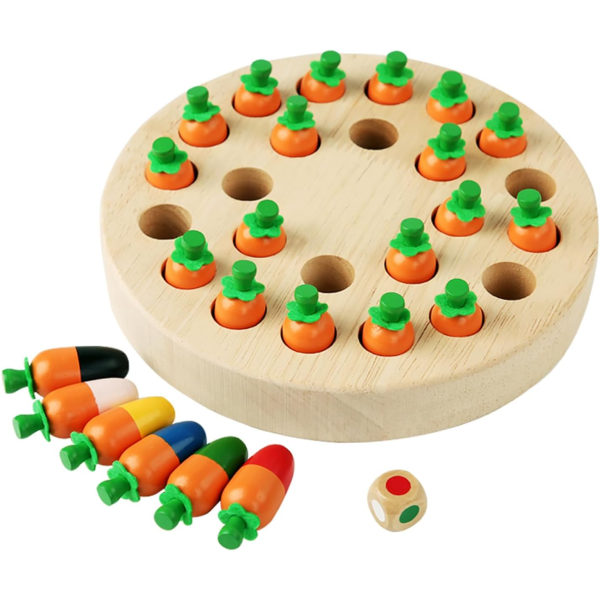 Games for Children 3 Years Old, Memory Chess (Carrot), Board Game