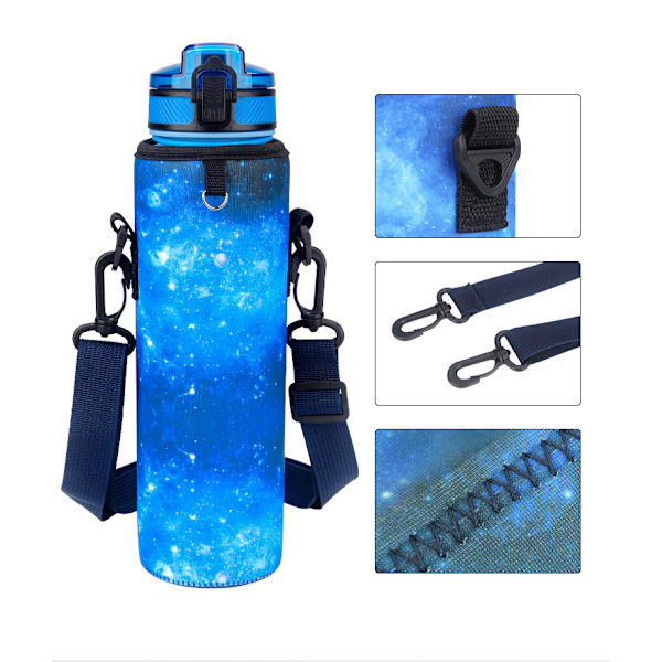 Ide for vannflaske - Neoprene isolert - Med skulderstropp
