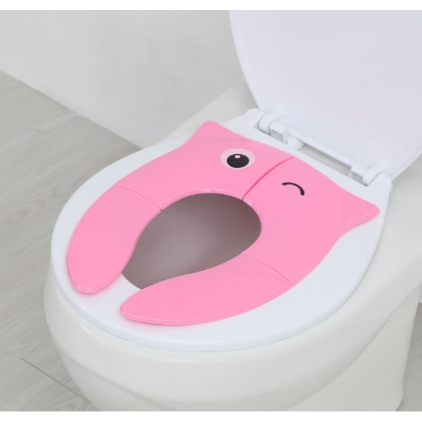 Pink Rejse Toilet Reducerer Sammenklappelig Børne Bærbart Toiletsæde f