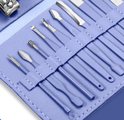 Kongeblå - Manicure- og Pedicure-sæt til Mænd og Kvinder - 16 Dele