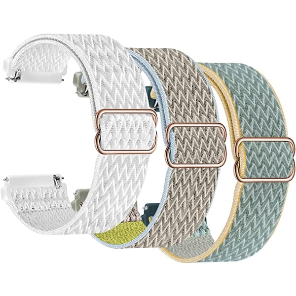 3 bølge mønstret nylon integrert stropp (hvit, blå, kamel), su