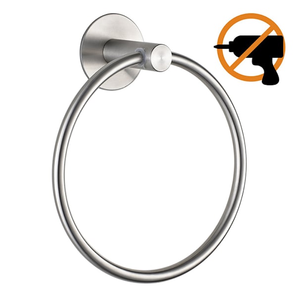 (Børstet) Selvklebende Håndkleholder Bad Sterk Håndklestang, Rustfritt Stål, Krom