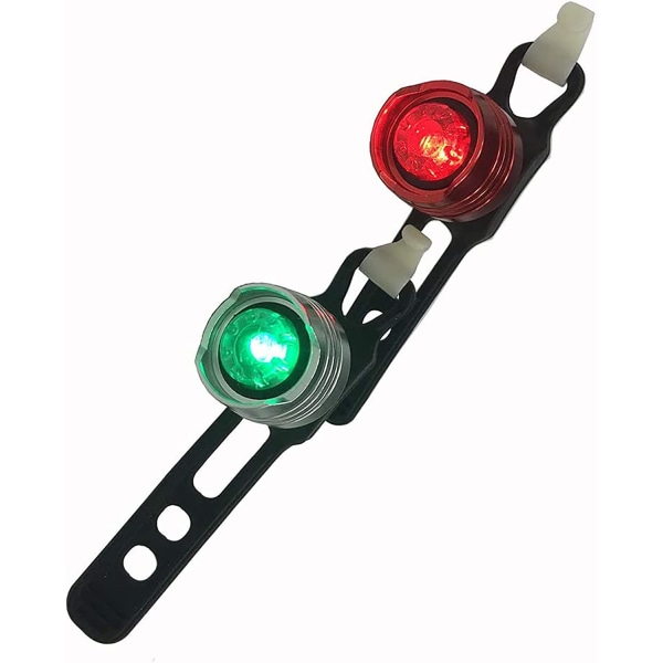 4 stk. bærbare røde marine LED-bådslys i aluminium, Led N
