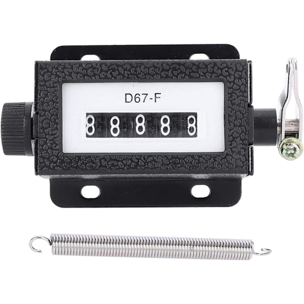 Mekanisk manuell, D67-F 5 sifre Mini manuell trekk-telleverk nullstillbar 0-99999 Arithmometer