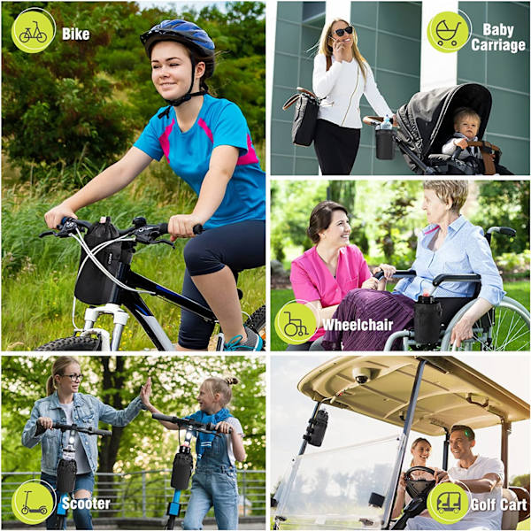 Cykel Flaskeholder med Net Frontlomme, Stor Kapacitet