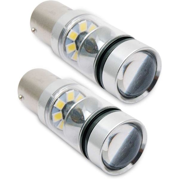 Auton jarruvalot, 2 kpl 12V 100W LED peruutus-/vilkkuvalot, Xenon-valkoiset valot