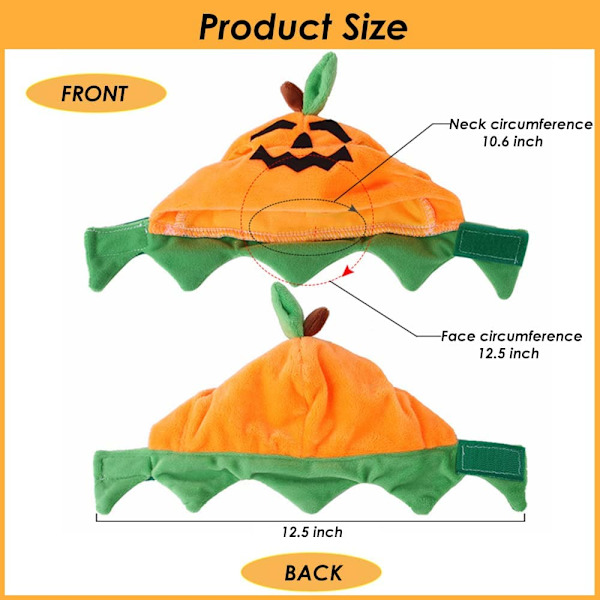 Halloween-kostyme for katt, gresskarhatt for katt, cosplay-kostymehatt for p