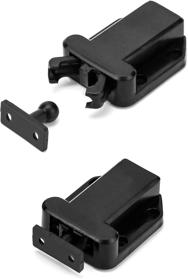 6-pack touch release latch (svart), tryck för att öppna lås, skåp