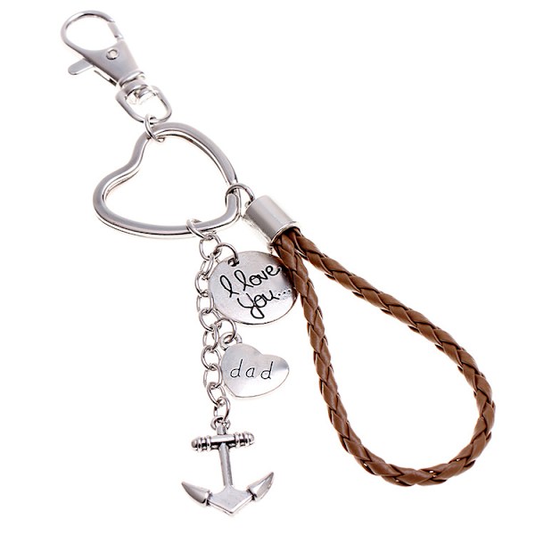 Isänpäivälahja avaimenperä I Love Dad Anchor Pendant Avainrengas Isä